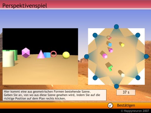 Screenshot:  Perspektivenspiel