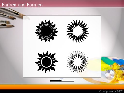 Screenshot:  Formen und Farben