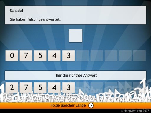 Screenshot:  Achtung, Konzentration!