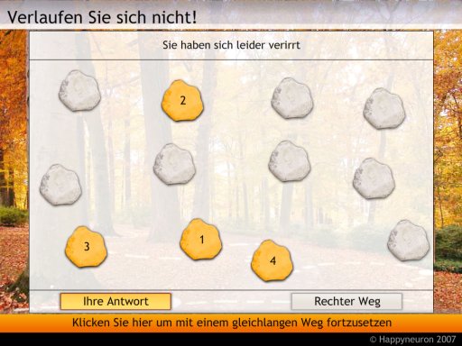 Screenshot:  Verlaufen Sie sich nicht!