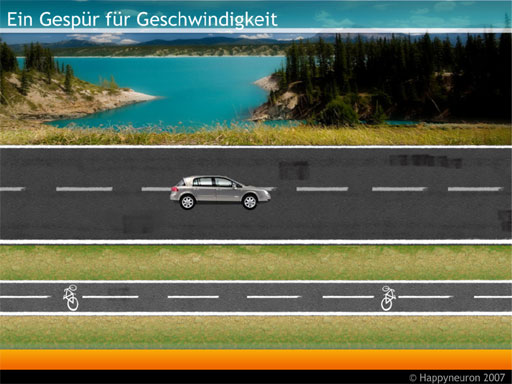 Screenshot:  Ein Gespür für Geschwindigkeit