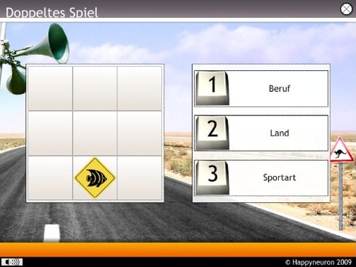 Screenshot:  Doppeltes Spiel